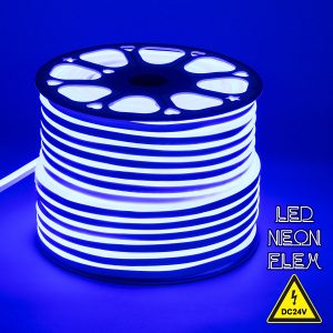 70565 OVALE 120° Degree Neon Flex Epistar LED SMD 2835 1m 12W/m 120LED/m 840lm/m 120° DC 24V Αδιάβροχη IP68 Μπλε Dimmable