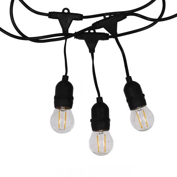 78982 WIRE GARLAND Καλωδιογιρλάντα PVC 5 Μέτρων με 15 Ντουί E27 με Πρίζα Schuko Επεκτεινόμενη Αδιάβροχη IP65 - Image 4