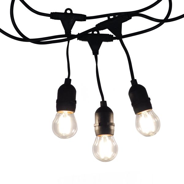 78982 WIRE GARLAND Καλωδιογιρλάντα PVC 5 Μέτρων με 15 Ντουί E27 με Πρίζα Schuko Επεκτεινόμενη Αδιάβροχη IP65 - Image 5