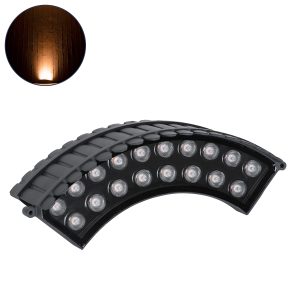 TREELIGHT-JINA 90698 Κυρτή Μπάρα Φωτισμού Wall Washer με Αντιθαμβωτική Γρίλια Ειδική για Φυτά – Δέντρα LED 18W 1530lm 10° DC 24V Αδιάβροχο IP67 Μ29 x Π11 x Υ10.5cm Αρχιτεκτονικό Πορτοκαλί 2200K – Γκρι Ανθρακί – 3 Χρόνια Εγγύηση