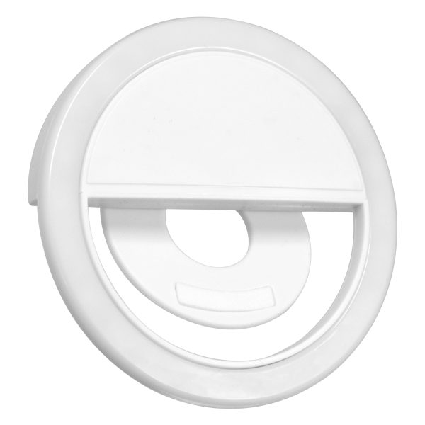 79042 Selfie Ring Light LED SMD 2W 200 lm Λευκό Σώμα με Ενσωματωμένη Επαναφορτιζόμενη Μπαταρία 500mAh & Καλώδιο Φόρτισης Micro USB Ψυχρό Λευκό 6000 K για Κινητό Τηλέφωνο και Tablet Φ8.5 x Υ2.5cm - Image 3