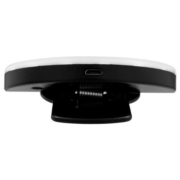 79043 Selfie Ring Light LED SMD 2W 200 lm Μαύρο Σώμα με Ενσωματωμένη Επαναφορτιζόμενη Μπαταρία 500mAh & Καλώδιο Φόρτισης Micro USB Ψυχρό Λευκό 6000 K για Κινητό Τηλέφωνο και Tablet Φ8.5 x Υ2.5cm - Image 5