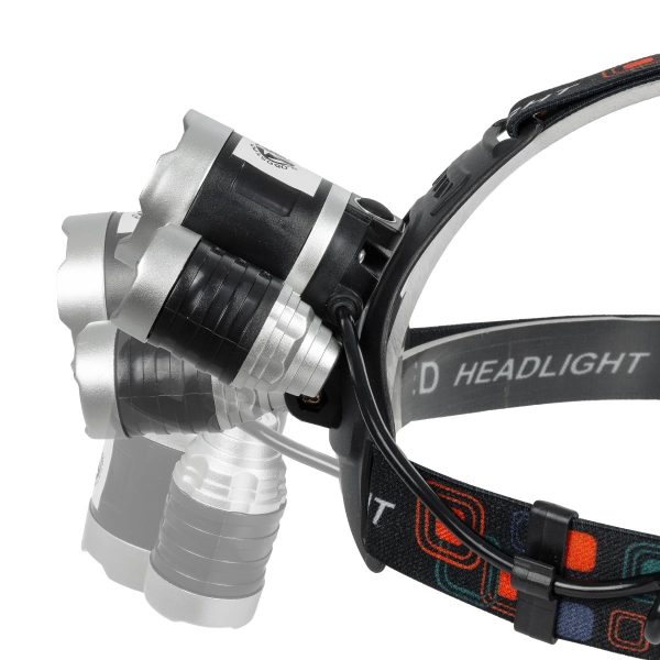 79057 Φακός Κεφαλής Επαναφορτιζόμενος LED CREE XML2-T6 Chip 30 Watt 3000lm με 2 x 18650 Μπαταρίες 6000mAh Ψυχρό Λευκό 6000K - Image 5