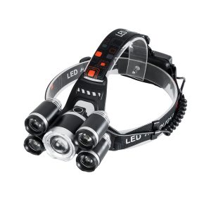 79059 Φακός Κεφαλής Επαναφορτιζόμενος LED CREE XML2-T6 Chip 30 Watt 2000lm με 2 x 18650 Μπαταρίες 5200mAh Ψυχρό Λευκό 6000K – Μ9 x Π7.5 x Υ9cm