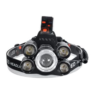 79059 Φακός Κεφαλής Επαναφορτιζόμενος LED CREE XML2-T6 Chip 30 Watt 2000lm με 2 x 18650 Μπαταρίες 5200mAh Ψυχρό Λευκό 6000K – Μ9 x Π7.5 x Υ9cm