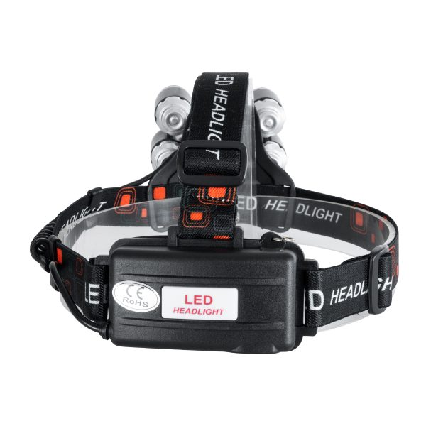 79059 Φακός Κεφαλής Επαναφορτιζόμενος LED CREE XML2-T6 Chip 30 Watt 2000lm με 2 x 18650 Μπαταρίες 5200mAh Ψυχρό Λευκό 6000K - Μ9 x Π7.5 x Υ9cm - Image 3