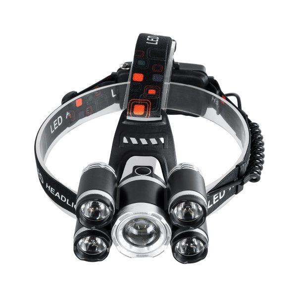 79059 Φακός Κεφαλής Επαναφορτιζόμενος LED CREE XML2-T6 Chip 30 Watt 2000lm με 2 x 18650 Μπαταρίες 5200mAh Ψυχρό Λευκό 6000K - Μ9 x Π7.5 x Υ9cm - Image 4