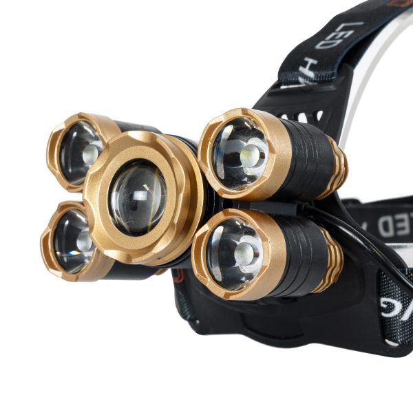 79060 Φορητός Φακός Κεφαλής LED CREE 30W με Επαναφορτιζόμενη Μπαταρία 5200mAh & Καλώδιο Φόρτισης USB - Ψυχρό Λευκό 6000K - Μ8.5 x Π5.5 x Υ5cm - Image 5