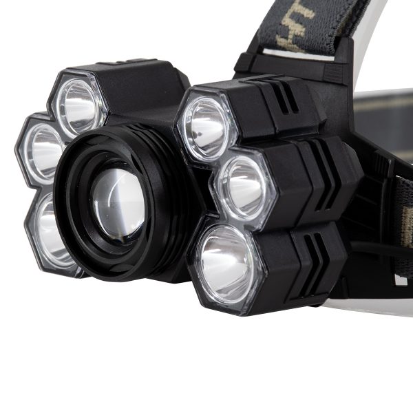 79061 Φακός Κεφαλής Επαναφορτιζόμενος Zoom LED CREE XML2-T6 Chip 90 Watt 9000lm με 2 x 18650 Μπαταρίες 13600mAh Ψυχρό Λευκό 6000K - Image 4