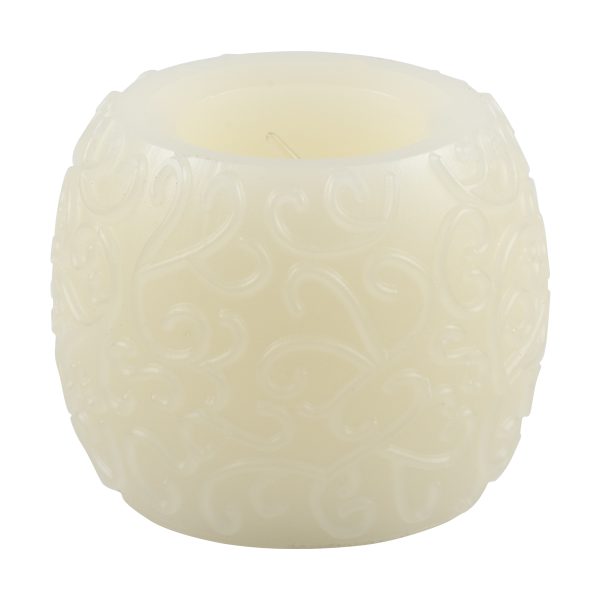 CANDLE 79537 Διακοσμητικό Realistic Κερί με LED Εφέ Κινούμενης Φλόγας - Μπαταρίας 3 x LR1130 Θερμό Λευκό 2700K Μπεζ D6 x H5cm - Image 2