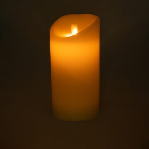 FIREFLAME 79543 Διακοσμητικό Realistic Κερί Παραφίνης με LED Εφέ Κινούμενης Φλόγας – Μπαταρίας & Ασύρματο Χειριστήριο IR Θερμό Λευκό 2700K Dimmable – Φ10 x Υ20cm