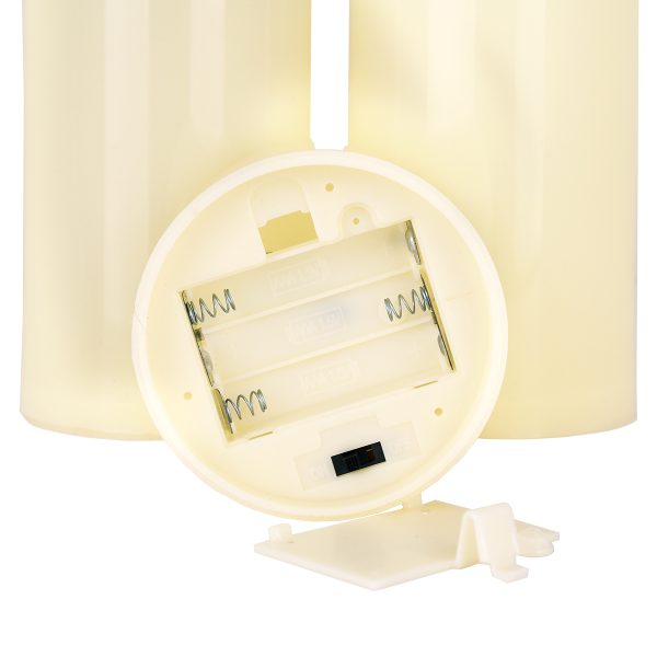 79551 ΣΕΤ 3 Διακοσμητικών Realistic Κεριών με LED - Μπαταρίας & Ασύρματο Χειριστήριο IR Ψυχρό Λευκό 6000K - Image 3