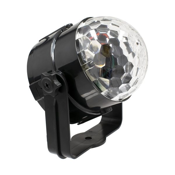 79601-1 LED Party Disco Μπάλα με Περιστρεφόμενα Φωτορυθμικά Εφέ Πολύχρωμη RGB 15W με Sound Control Activated Εφέ και με Ασύρματο Χειριστήριο AC 230V IP20 Μ11 x Π8.6 x Υ13cm - Image 4