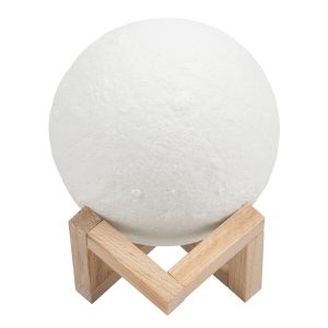 MOON 79605 Επιτραπέζιο Ανάγλυφο Διακοσμητικό Φωτιστικό Φ15cm 3D MOON LIGHT LED 3.7W DC 5V με Ενσωματωμένη Μπαταρία 500mAh Li-ion Επαναφορτιζόμενο – Καλώδιο Τροφοδοσίας USB και Διακόπτη Αφής CCT Θερμό Λευκό 3000K – Ψυχρό Λευκό 6000K Dimmable