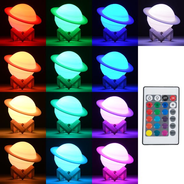 MOON 79608 Επιτραπέζιο Φωτιστικό Πορτατίφ LED 2W 120lm 360° DC 5V IP20 RGBW Dimmable Λευκό Πλαστικό με Μπεζ Ξύλο - Μ15 x Π15 x Υ13.5cm - 2 Xρόνια Εγγύηση - Image 4
