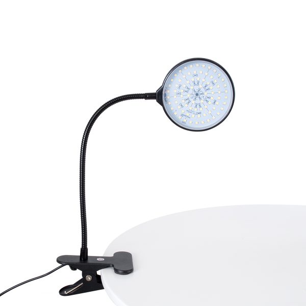 79649 Grow Light Hydro Spectrum LED Φωτιστικό Ανάπτυξης Υδροπονικών Φυτών Γλάστρας με 1 Κινούμενη Κεφαλή & Βάση Clip SMD 2835 5W 160° DC 5V IP20 με Dimmer & Timer Εσωτερικού Χώρου για Κάλυψη Επιφάνειας 0.6m x 0.6m Πλήρους Φάσματος Φωτισμού - Image 2