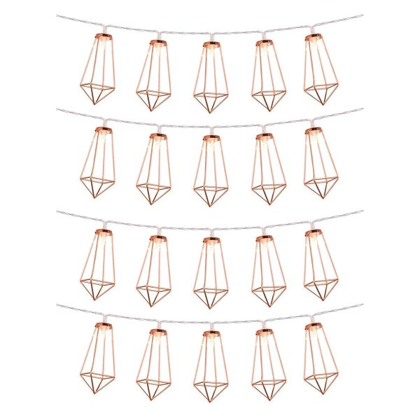 79804 Διακοσμητική Γιρλάντα Bronze Cone 3 Μέτρα με Διακόπτη On/Off - 20 LED 2W με Μπαταρίες 2xAA & Διάφανο Καλώδιο IP20 Θερμό Λευκό 2700K Μ3m - Image 3