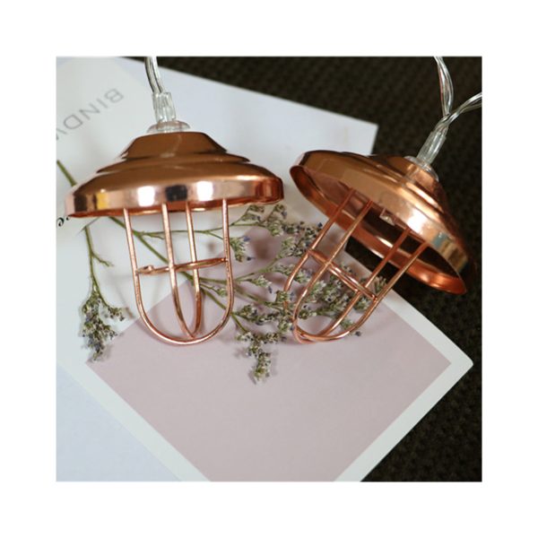 79807 Διακοσμητική Γιρλάντα Bronze Lamp 2 Μέτρα με Διακόπτη On/Off - 10 LED 1W με Μπαταρίες 2xAA & Διάφανο Καλώδιο IP20 Θερμό Λευκό 2700K Μ2m - Image 3