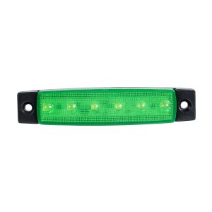 79902 Πλευρικά Φώτα Όγκου Φορτηγών LED 6xSMD2835 DC 10-30V 1.5W 100lm IP66 Πράσινο – Μ9.5 x W2 x H1.1cm