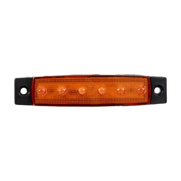 79904 Πλευρικά Φώτα Όγκου Φορτηγών LED 6xSMD2835 DC 10-30V 1.5W 100lm IP66 Πορτοκαλί - Μ9.5 x W2 x H1.1cm - Image 2