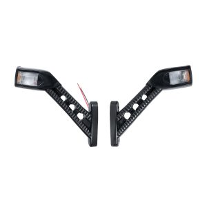 79924 Ζευγάρι Πλευρικά Φώτα Όγκου Φορτηγών LED 6xSMD2835 DC24V 3W 200lm IP66 Πορτοκαλί & 6000K & Κόκκινο – Μ6.5 x W3 x H1.8cm