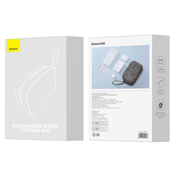 Τσαντάκι Ταξιδίου Bag Baseus EasyKourney Series για Smartphones, Headphones και Μικρά Αντικείμενα Γκρι - Image 5