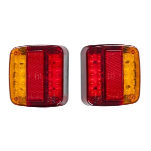 79930 Ζευγάρι Universal Φανάρια για Τρέιλερ LED – DC 12V – Κόκκινο – Πορτοκαλί – Λευκό – Αδιάβροχα IP66 – Μ10.3 x Π10.3 x Υ3cm – 1 Χρόνο Εγγύηση
