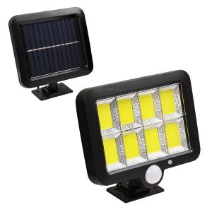 71464 Αυτόνομος Ηλιακός Προβολέας LED 160 8 x COB 40W 2000lm με Ενσωματωμένη Μπαταρία 2400mAh – Φωτοβολταϊκό Πάνελ με Αισθητήρα Ημέρας-Νύχτας – PIR Αισθητήρα Κίνησης Αδιάβροχο IP65 Ψυχρό Λευκό 6000K