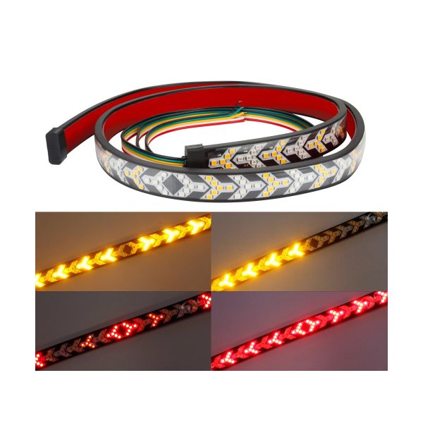 81735 Car Backlit LED Strip Εύκαμπτη Ταινία 150cm Σήμανσης DRL Αυτοκινήτου 3 Προγραμμάτα Φωτισμού LED SMD 5050 12W DC 9-30V Αδιάβροχη IP65 Πορτοκαλί - Κόκκινο - 2 Χρόνια Εγγύηση - Image 4