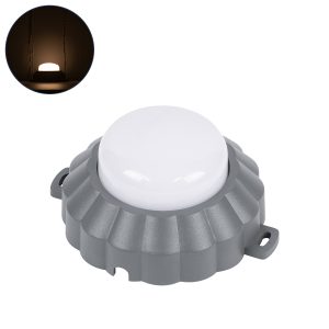 WALLLIGHT-MONA 90628 Φωτιστικό Τοίχου – Απλίκα Point Light LED 6W 660lm 360° DC 24V Αδιάβροχο IP65 Φ11 x Υ6.5cm Θερμό Λευκό 3000K – Γκρι Ανθρακί – 3 Years Warranty