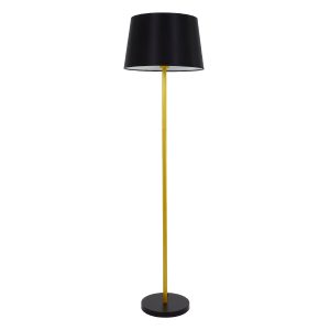 CEDAR 00829 Μοντέρνο Επιδαπέδιο Φωτιστικό Μονόφωτο 1 x E27 IP20 Χρυσό Μέταλλο με Μαύρο Ύφασμα – Μ40 x Π40 x Υ148cm