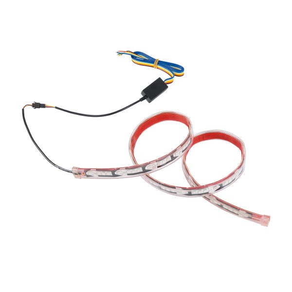 81732 Car Backlit LED Strip Εύκαμπτη Ταινία 100cm Σήμανσης DRL Αυτοκινήτου 5 Προγραμμάτα Φωτισμού LED SMD 5050 7.6W DC 9-30V Αδιάβροχη IP65 RGB - 2 Χρόνια Εγγύηση - Image 2