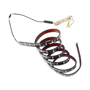 81736 Car Backlit LED Strip Εύκαμπτη Ταινία 240cm Σήμανσης DRL Αυτοκινήτου με Ασύρματο Χειριστήριο IR LED SMD 5050 14W DC 9-30V Αδιάβροχη IP65 RGB – 2 Χρόνια Εγγύηση