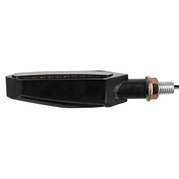81756 ΣΕΤ 2 x Φλάς Μοτοσυκλέτας Universal Knife LED SMD 5050 5W DC 12V 2 Λειτουργιών Κόκκινο για Πορείας-Stop & με Τρεχούμενο Εφέ Φωτισμού Πορτοκαλί για Φλας Αδιάβροχα IP65 - Image 3