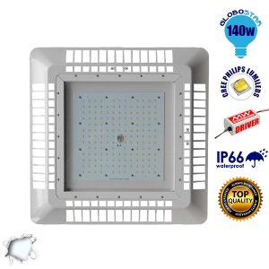 115090 Φωτιστικό Οροφής για Βενζινάδικα Gas Station 140W AC 230V 19600lm 60° Αδιάβροχο IP65 Φυσικό Λευκό 5000K