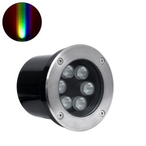 UNDERGROUND-TINA 90666 Χωνευτό Φωτιστικό Σποτ Δαπέδου LED 9W 945lm 30° DC 24V Αδιάβροχο IP65 Φ12 x Υ9cm Πολύχρωμο RGBW DMX512 – Ανοξείδωτο Ατσάλι – 3 Years Warranty