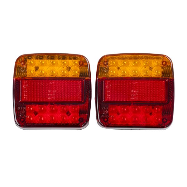 79930 Ζευγάρι Universal Φανάρια για Τρέιλερ LED - DC 12V - Κόκκινο - Πορτοκαλί - Λευκό - Αδιάβροχα IP66 - Μ10.3 x Π10.3 x Υ3cm - 1 Χρόνο Εγγύηση - Image 5