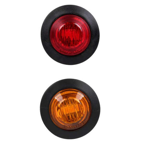 85308 Πακέτο 10 Τεμάχια Φώτα Όγκου για Φορτηγά BULLET PIN LED SMD 5730 1W / Τεμ. 100lm DC 24V Αδιάβροχα IP65 5x Κόκκινα - 5x Πορτοκαλί - Image 3