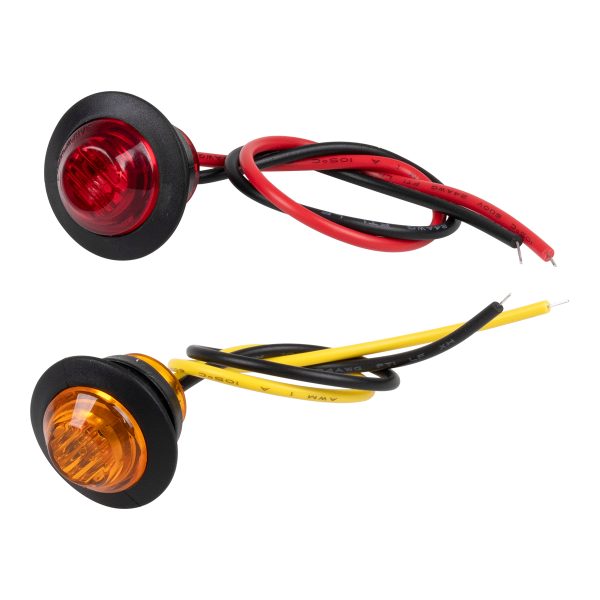 85308 Πακέτο 10 Τεμάχια Φώτα Όγκου για Φορτηγά BULLET PIN LED SMD 5730 1W / Τεμ. 100lm DC 24V Αδιάβροχα IP65 5x Κόκκινα - 5x Πορτοκαλί - Image 4