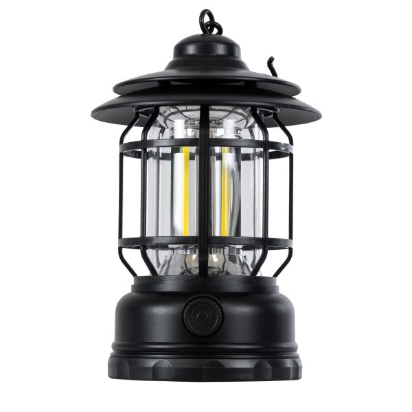 85692 Αυτόνομο Επαναφορτιζόμενο Φανάρι Camping LED 5W USB 2.0 με Επαναφορτιζόμενη Μπαταρία 1 x 18650 2000mAh Li-ion - IP20 - Dimmable - Μαύρο με Διάφανο Γυαλί - Θερμό Λευκό 3000K Φ12 x Υ17cm - Image 3