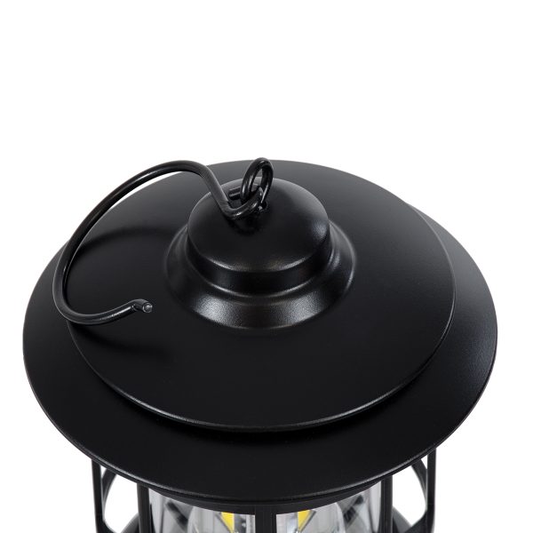 85692 Αυτόνομο Επαναφορτιζόμενο Φανάρι Camping LED 5W USB 2.0 με Επαναφορτιζόμενη Μπαταρία 1 x 18650 2000mAh Li-ion - IP20 - Dimmable - Μαύρο με Διάφανο Γυαλί - Θερμό Λευκό 3000K Φ12 x Υ17cm - Image 5