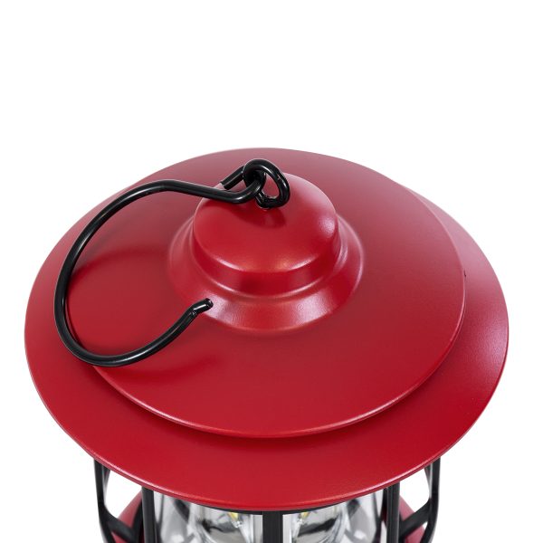 85694 Αυτόνομο Επαναφορτιζόμενο Φανάρι Camping LED 5W USB 2.0 με Επαναφορτιζόμενη Μπαταρία 1 x 18650 2000mAh Li-ion - IP20 - Dimmable - Κόκκινο με Διάφανο Γυαλί - Θερμό Λευκό 3000K Φ12 x Υ17cm - Image 5