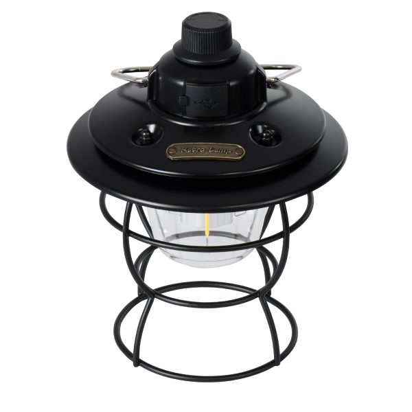 85695 Αυτόνομο Φανάρι Camping LED 4W USB 2.0 με Επαναφορτιζόμενη Μπαταρία 1 x 18650 2000mAh Li-ion Power Bank IP20 Dimmable Μαύρο με Διάφανο Γυαλί CCT Εναλλαγή Φωτισμού μέσω On/Off All In One Ψυχρό 6000K+Φυσικό 4500K+Θερμό 2700K Φ13.5 x Υ17.5cm - Image 2