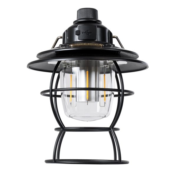 85695 Αυτόνομο Φανάρι Camping LED 4W USB 2.0 με Επαναφορτιζόμενη Μπαταρία 1 x 18650 2000mAh Li-ion Power Bank IP20 Dimmable Μαύρο με Διάφανο Γυαλί CCT Εναλλαγή Φωτισμού μέσω On/Off All In One Ψυχρό 6000K+Φυσικό 4500K+Θερμό 2700K Φ13.5 x Υ17.5cm - Image 3