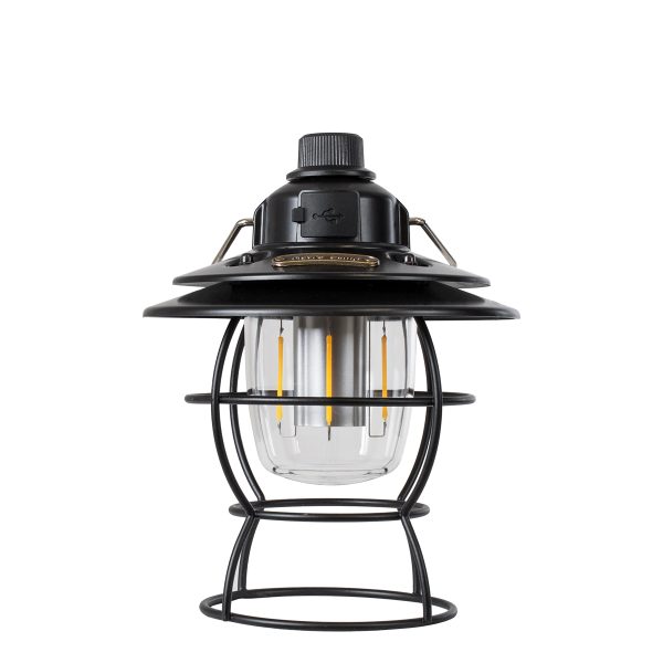 85695 Αυτόνομο Φανάρι Camping LED 4W USB 2.0 με Επαναφορτιζόμενη Μπαταρία 1 x 18650 2000mAh Li-ion Power Bank IP20 Dimmable Μαύρο με Διάφανο Γυαλί CCT Εναλλαγή Φωτισμού μέσω On/Off All In One Ψυχρό 6000K+Φυσικό 4500K+Θερμό 2700K Φ13.5 x Υ17.5cm - Image 4