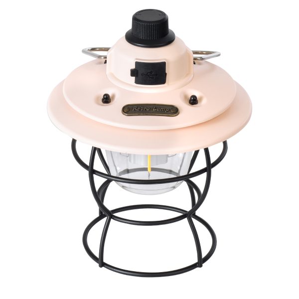 85696 Αυτόνομο Φανάρι Camping LED 4W USB 2.0 με Επαναφορτιζόμενη Μπαταρία 1 x 18650 2000mAh Li-ion Power Bank IP20 Dimmable Ροζ με Διάφανο Γυαλί CCT Εναλλαγή Φωτισμού μέσω On/Off All In One Ψυχρό 6000K+Φυσικό 4500K+Θερμό 2700K Φ13.5 x Υ17.5cm - Image 2