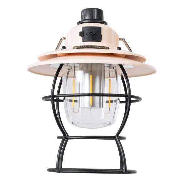 85696 Αυτόνομο Φανάρι Camping LED 4W USB 2.0 με Επαναφορτιζόμενη Μπαταρία 1 x 18650 2000mAh Li-ion Power Bank IP20 Dimmable Ροζ με Διάφανο Γυαλί CCT Εναλλαγή Φωτισμού μέσω On/Off All In One Ψυχρό 6000K+Φυσικό 4500K+Θερμό 2700K Φ13.5 x Υ17.5cm - Image 3