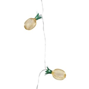 85806 Διακοσμητική Γιρλάντα Pineapple Lamp 2 Μέτρα με Διακόπτη On/Off – 10 LED 1W με Μπαταρίες 2xAA & Διάφανο Καλώδιο IP44 Θερμό Λευκό 3000K Μ2m