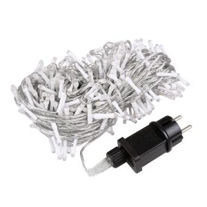 85841 Διακοσμητική Γιρλάντα 33 Μέτρα με Controller 8 Προγραμμάτων Εναλλαγών Φωτισμού – Επεκτεινόμενη 300 LED 3.6W AC 230V με Διάφανο Καλώδιο & Πρίζα Schuko Αδιάβροχη IP44 RGB Μ33m