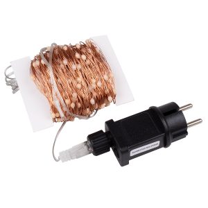 85846 Διακοσμητική Γιρλάντα 32 Μέτρα με Controller 8 Προγραμμάτων Εναλλαγών Φωτισμού – 300 LED 3.6W AC 230V με Χάλκινο Καλώδιο & Πρίζα Schuko Αδιάβροχη IP44 Ψυχρό Λευκό 6000K Μ32m